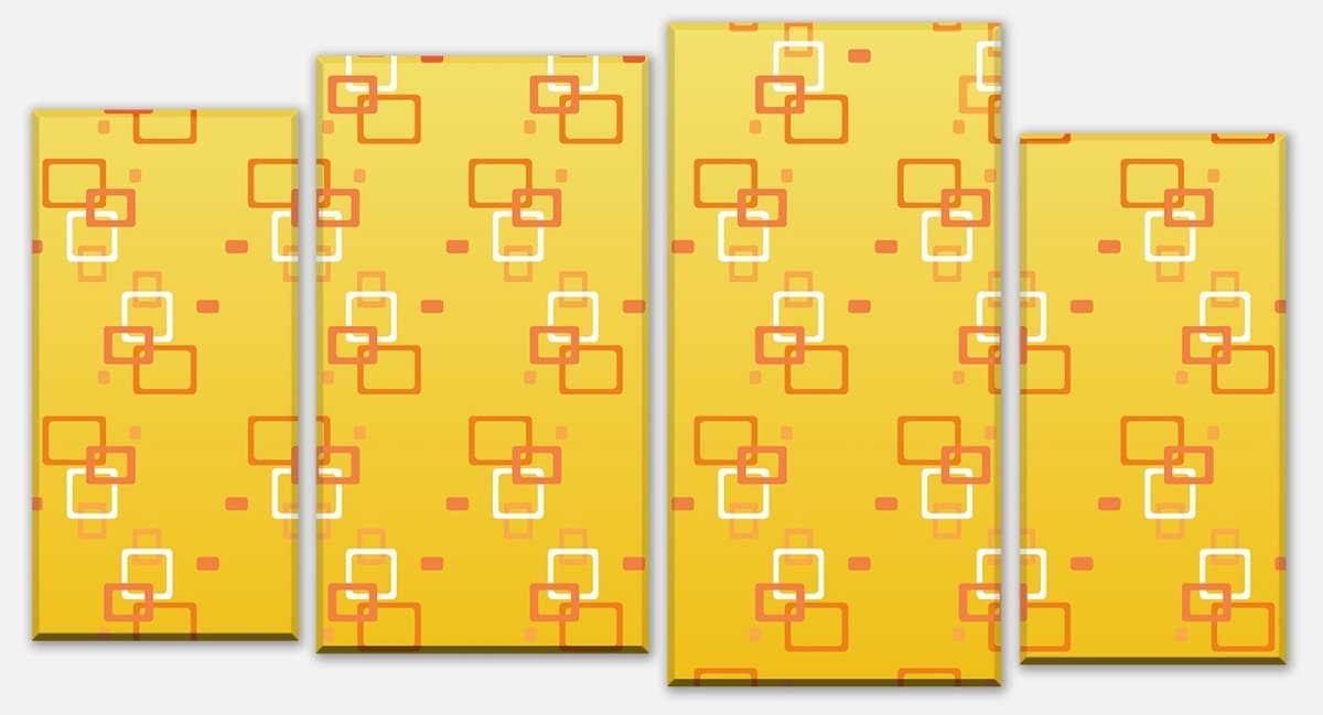 Canvas print Divider retro box yellow pattern M0106