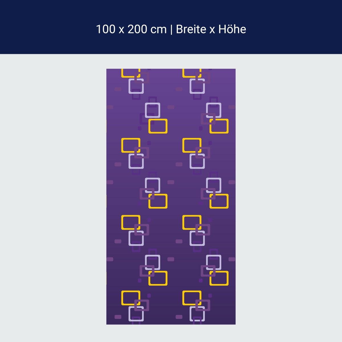 Shower screen retro box purple pattern M0107