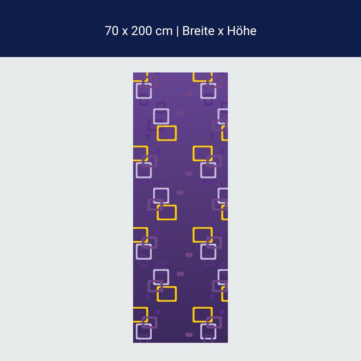 Shower screen retro box purple pattern M0107