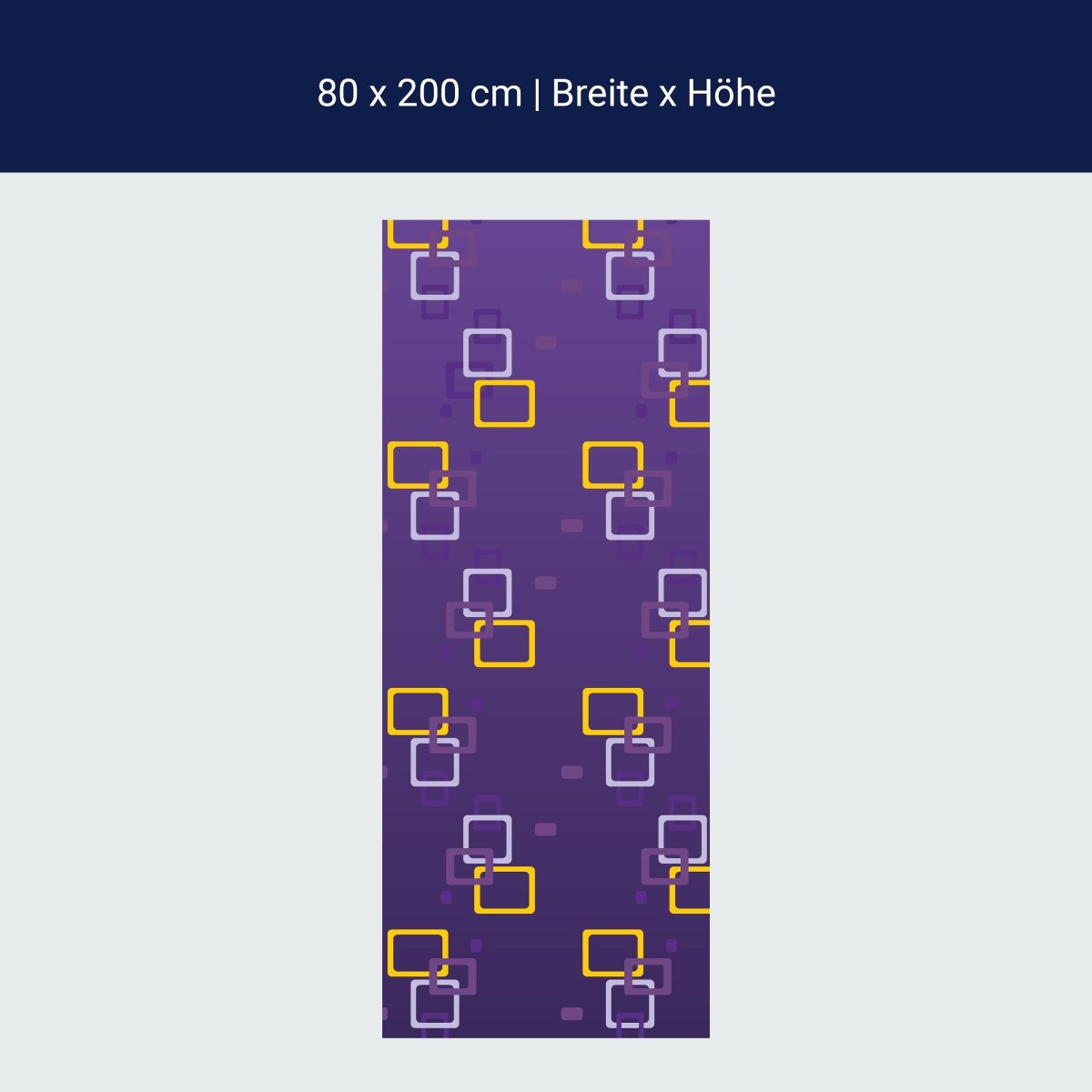 Shower screen retro box purple pattern M0107