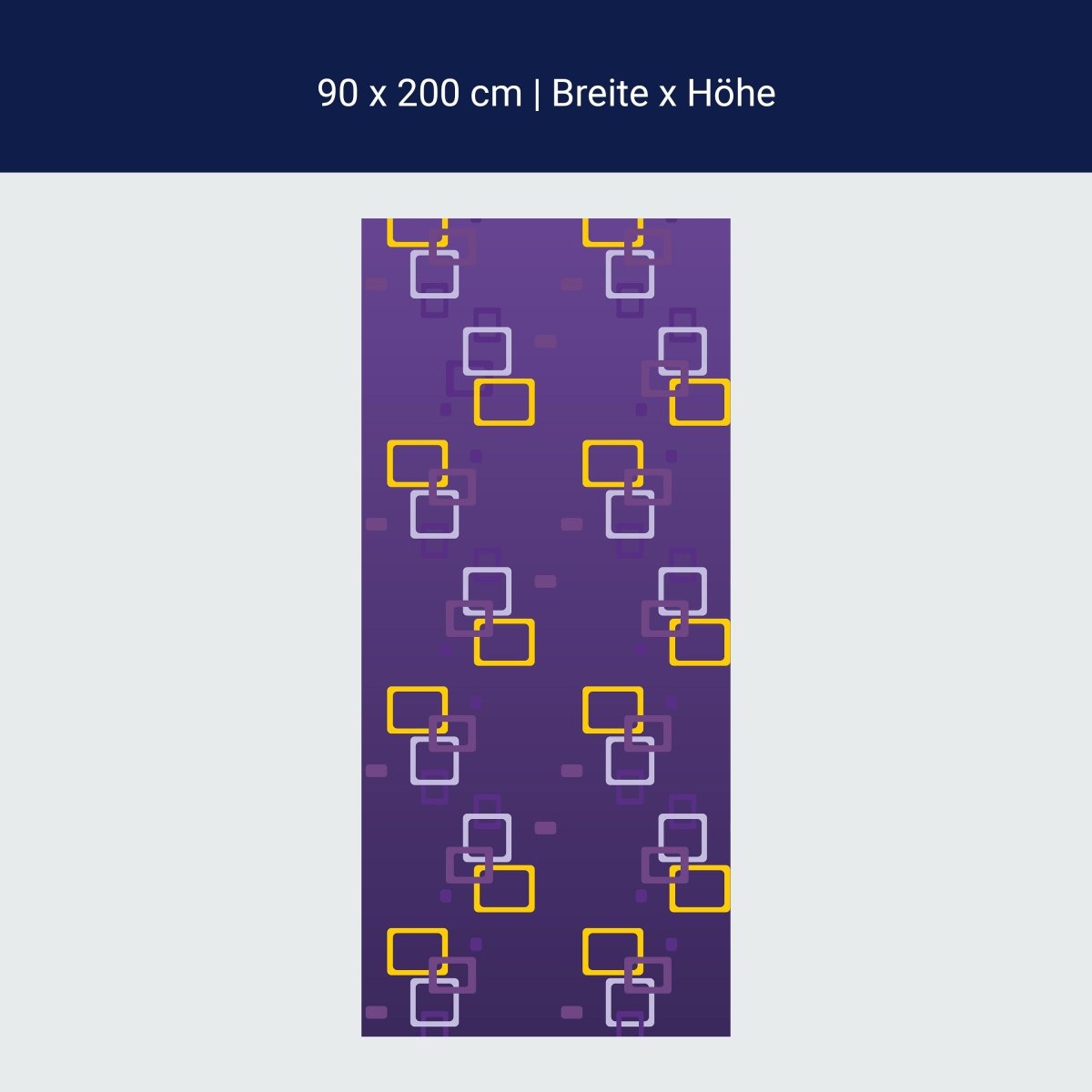 Shower screen retro box purple pattern M0107