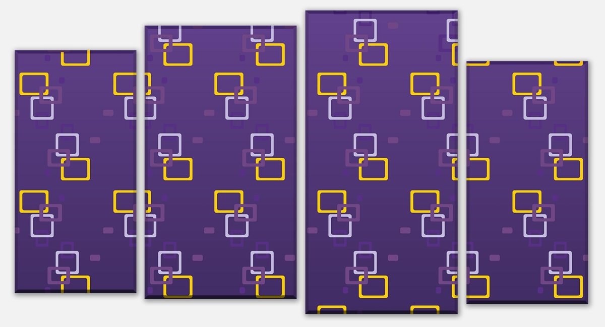 Tableau sur toile Intercalaire boîte rétro motif violet M0107