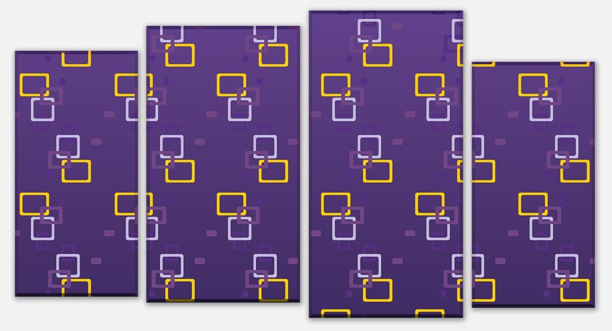 Canvas print Divider retro box purple pattern M0107