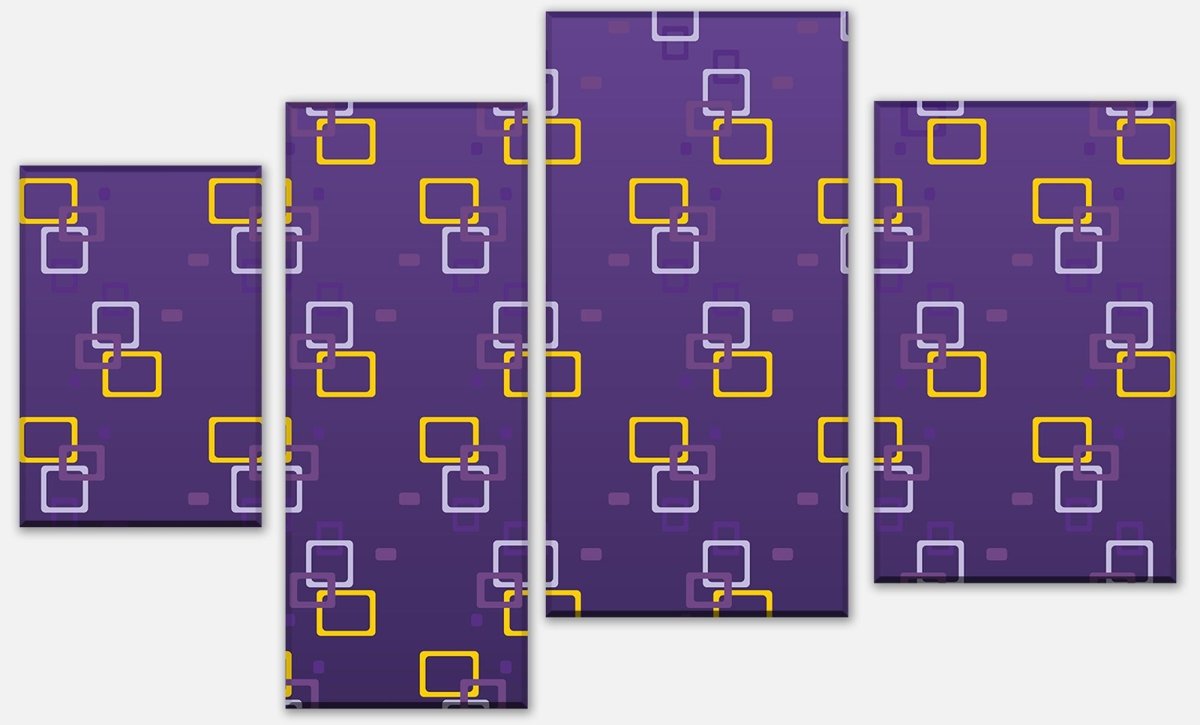 Canvas print Divider retro box purple pattern M0107