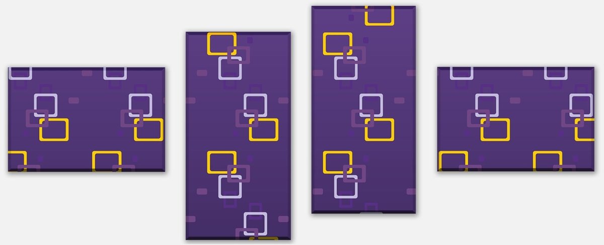 Canvas print Divider retro box purple pattern M0107