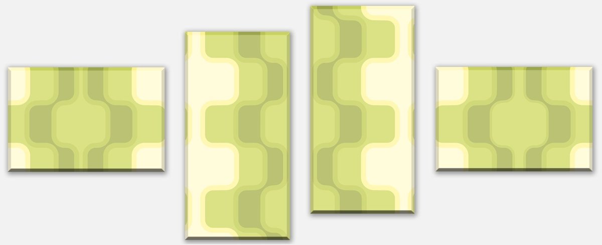 Canvas Print Divider Retro Pattern Green Pattern M0108