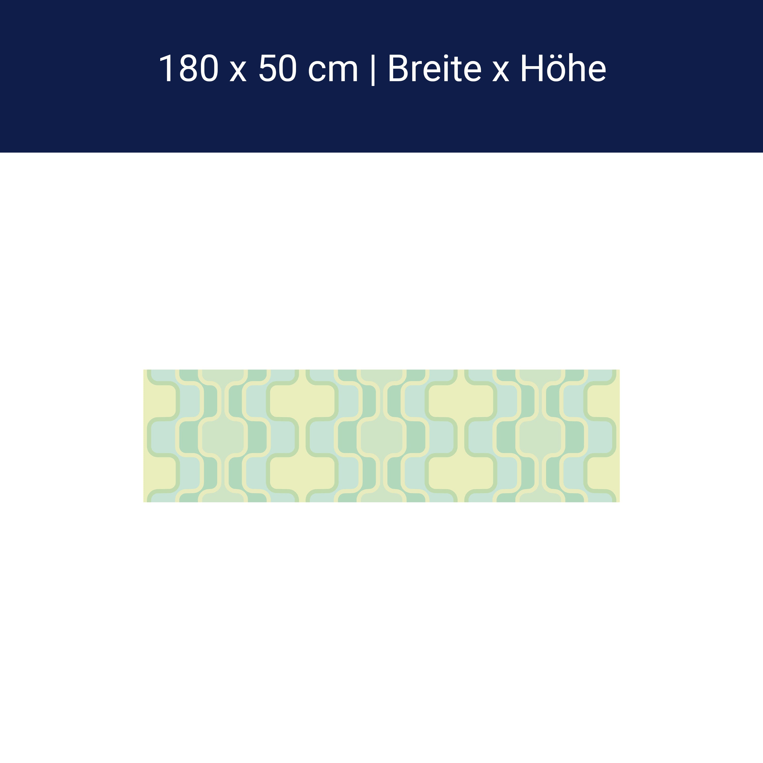 Crédence de cuisine motif rétro motif vert pastel M0109