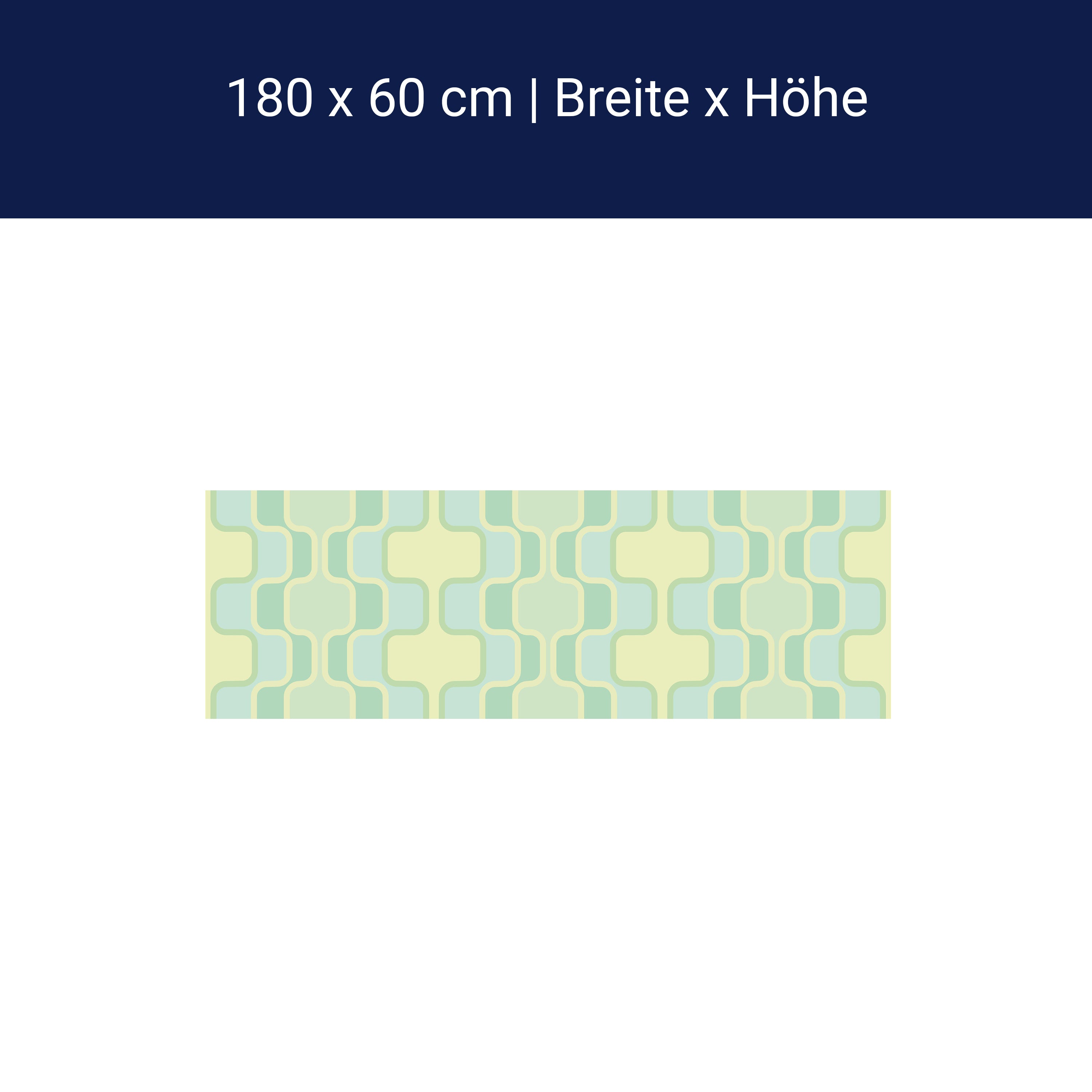 Crédence de cuisine motif rétro motif vert pastel M0109