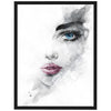 Poster Aquarell Gemälde, Frau, Farbe, Model, blaue Augen M0109