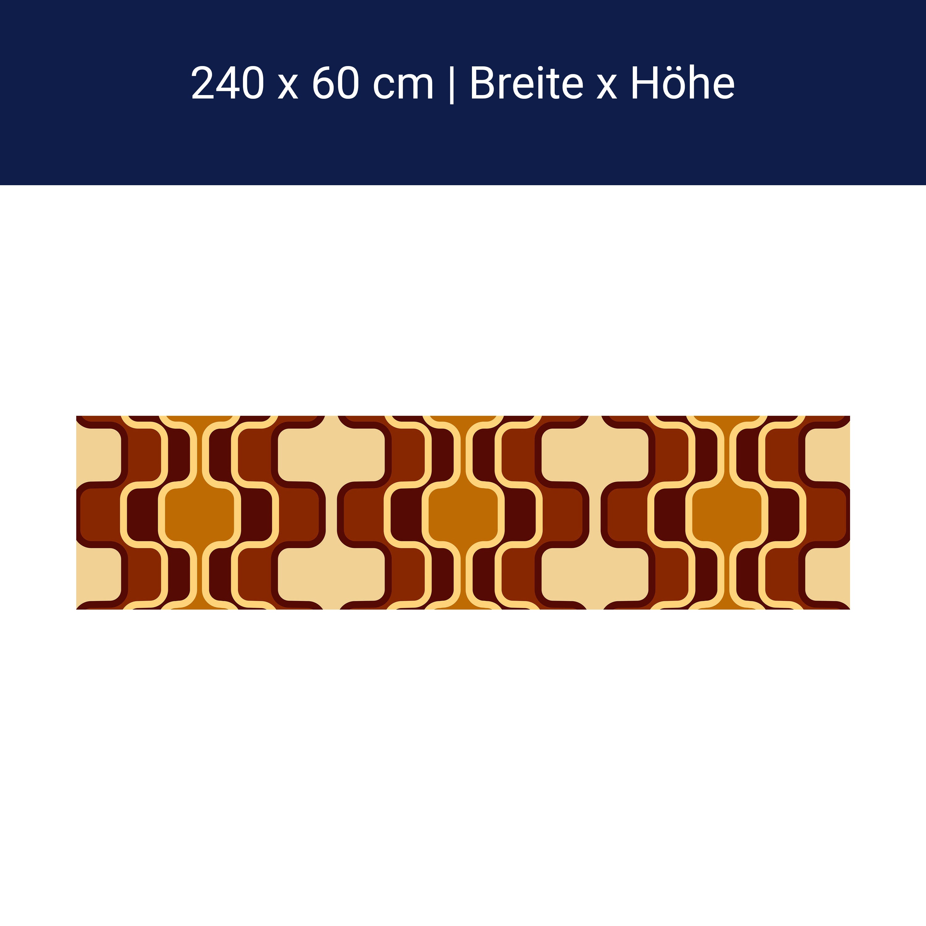 Küchenrückwand Retromuster Braun Muster M0110