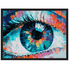 Poster Gemälde Auge, bunt, Kunst, Blau, Orange, Art M0110