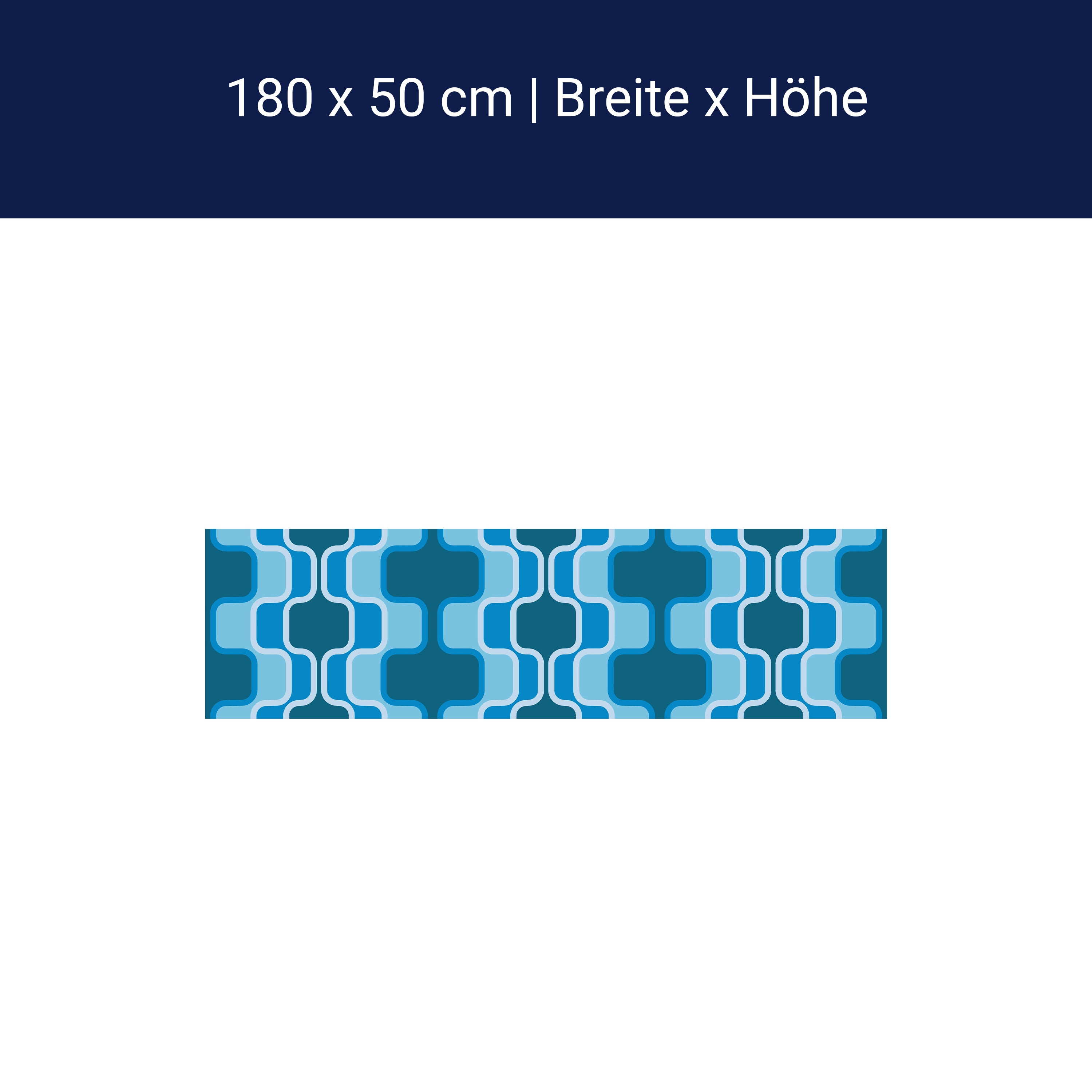 Crédence de cuisine motif rétro motif bleu M0111