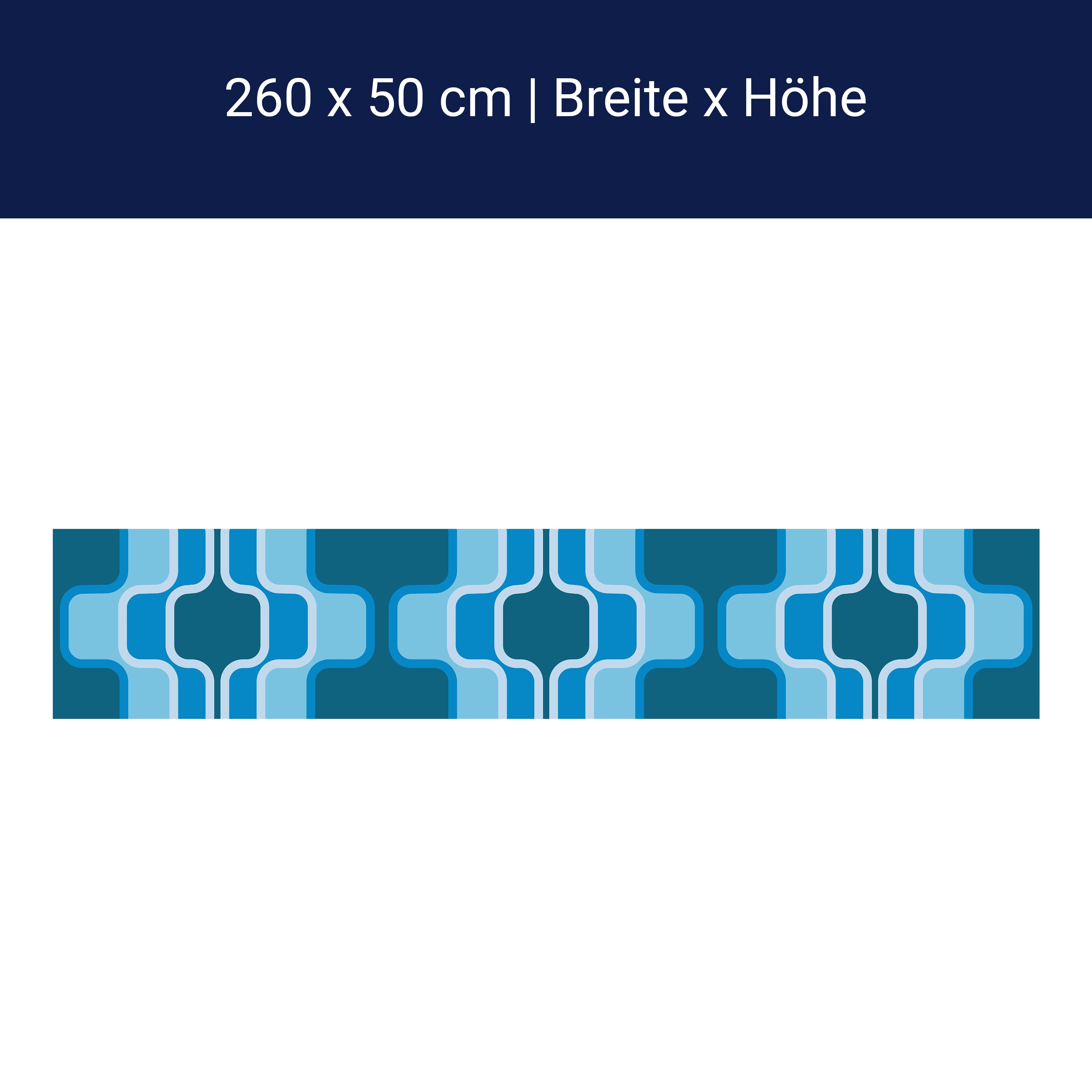 Crédence de cuisine motif rétro motif bleu M0111