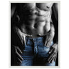 Affiche couple, homme, femme, jeans, muscles M0111