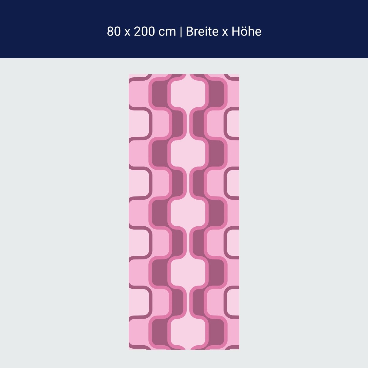 Shower screen retro pattern pink pattern M0112