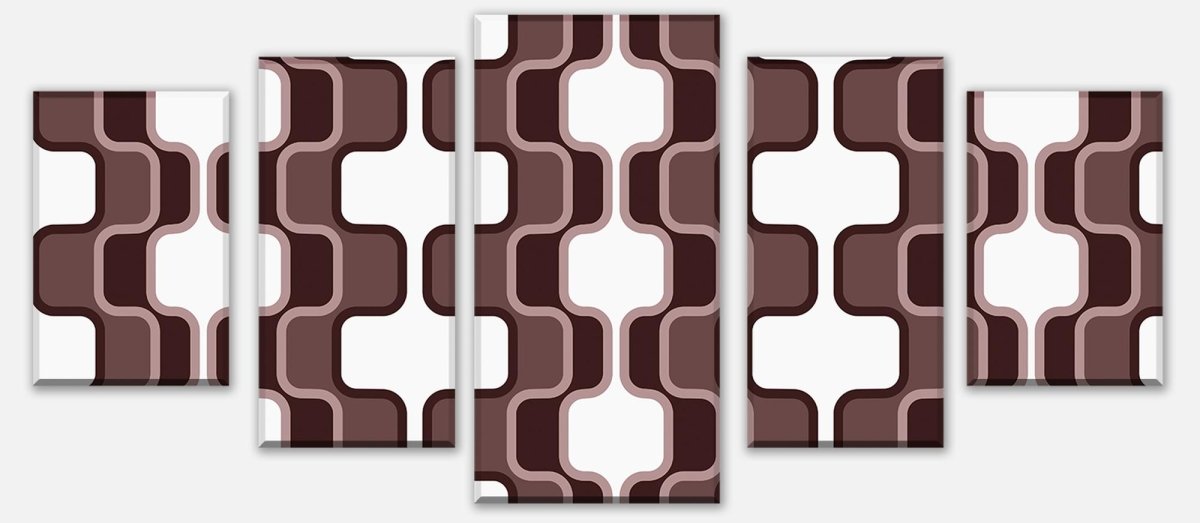 Leinwandbild Mehrteiler Retromuster Coffee Muster M0113 entdecken - Bild 1