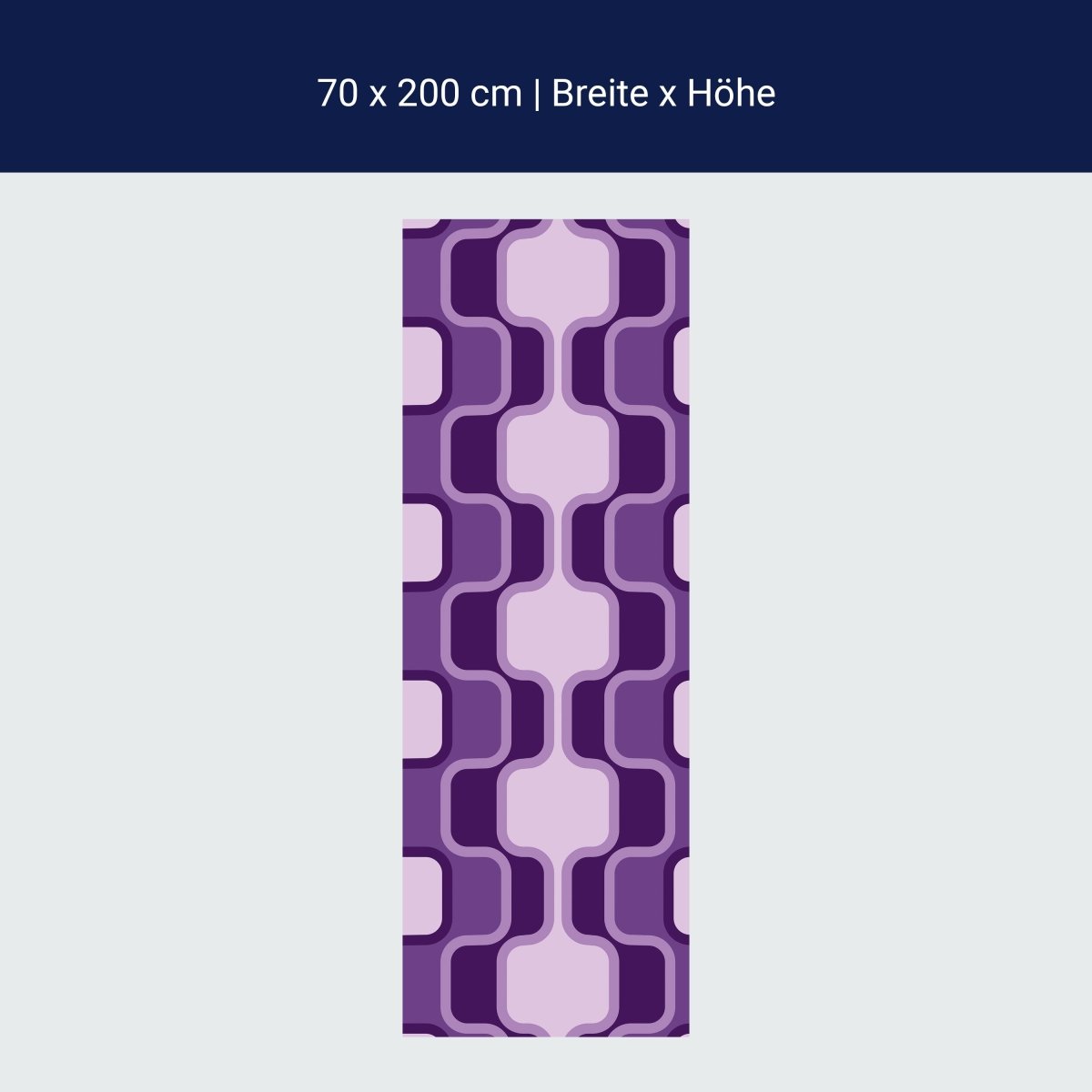 Paroi de douche motif rétro motif violet M0115