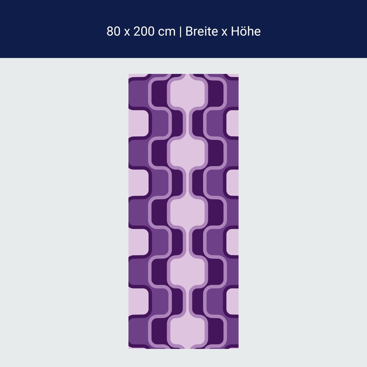 Duschwand Retromuster Violett Muster M0115