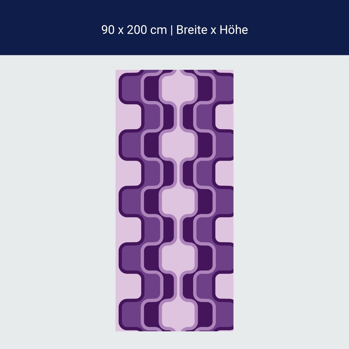 Paroi de douche motif rétro motif violet M0115