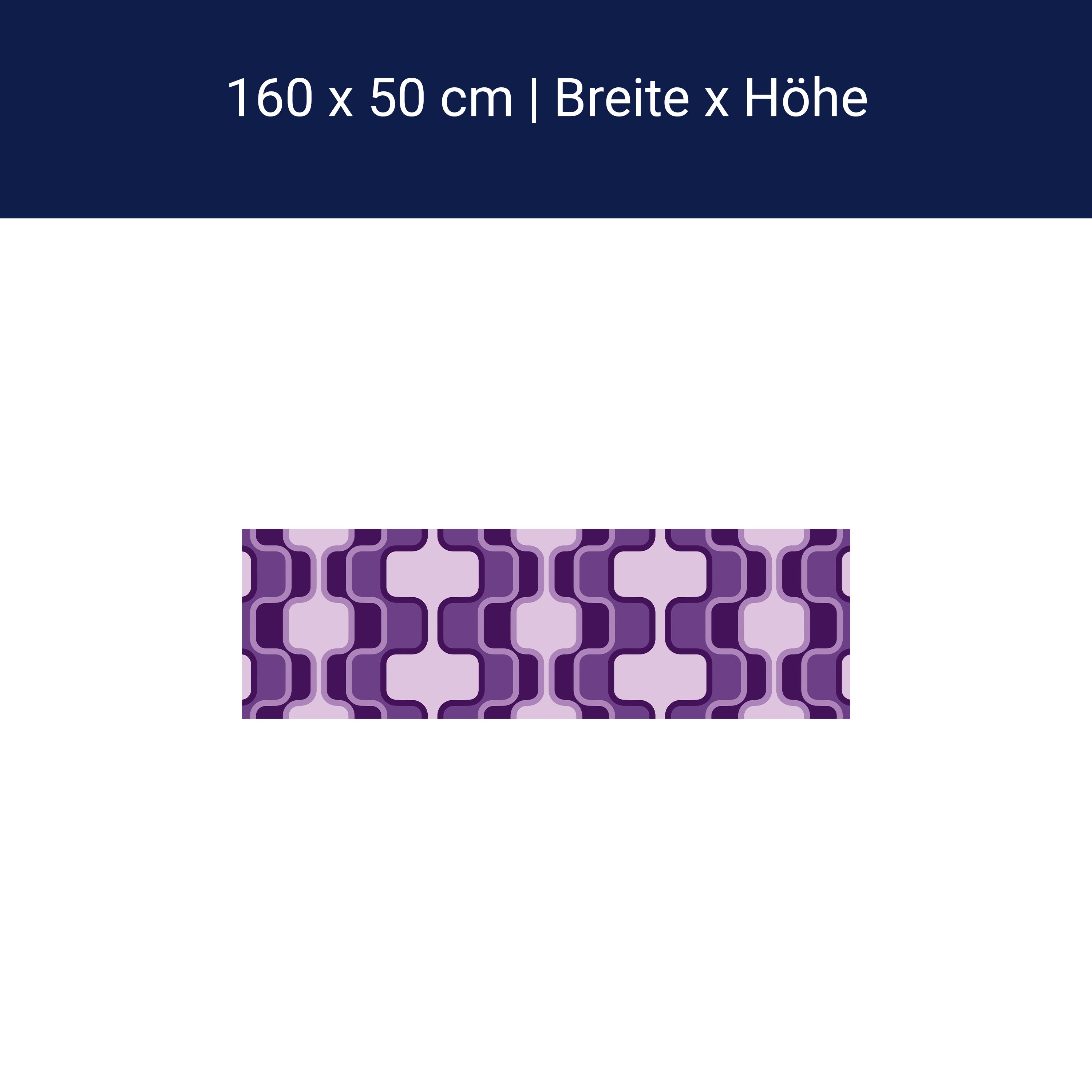 Küchenrückwand Retromuster Violett Muster M0115