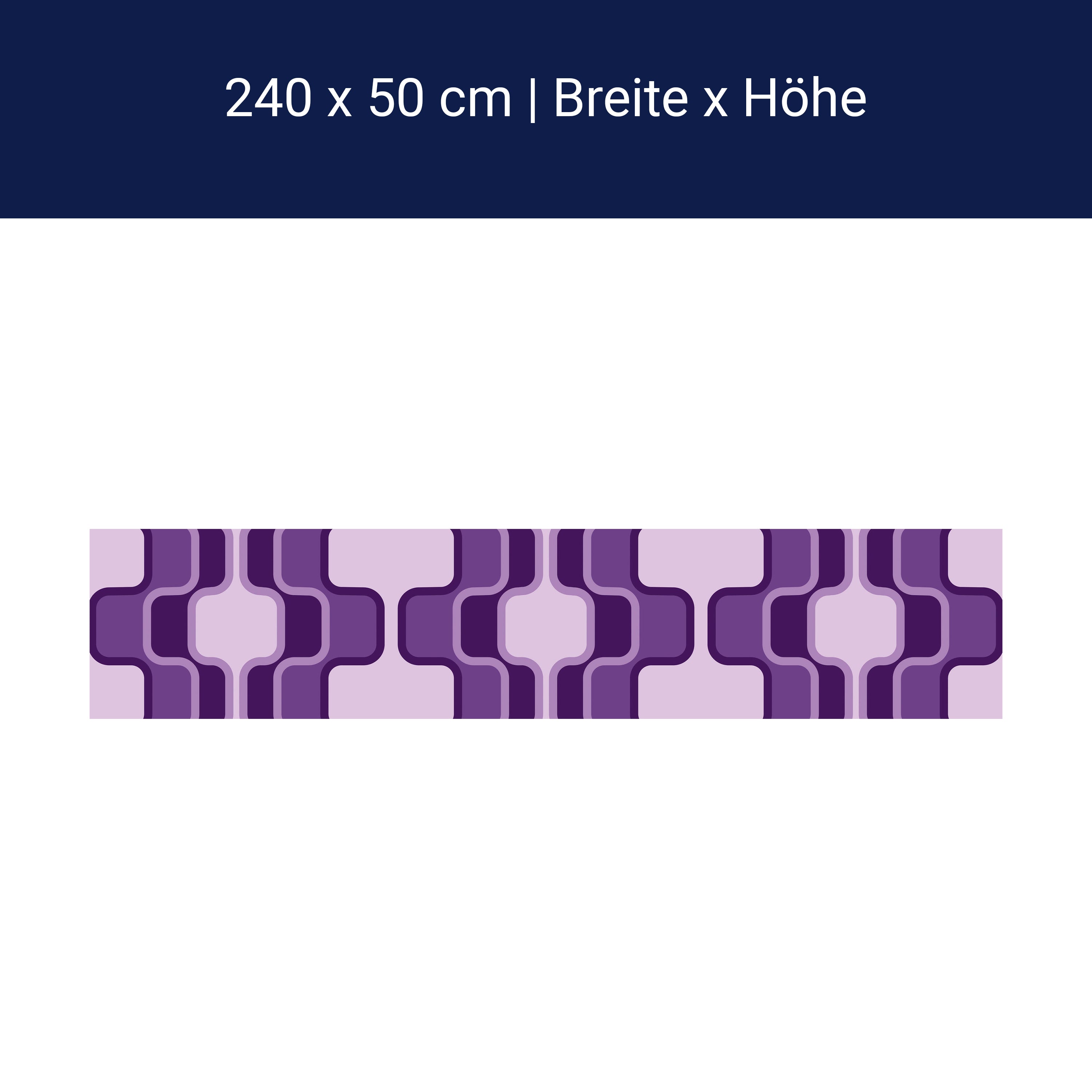 Küchenrückwand Retromuster Violett Muster M0115