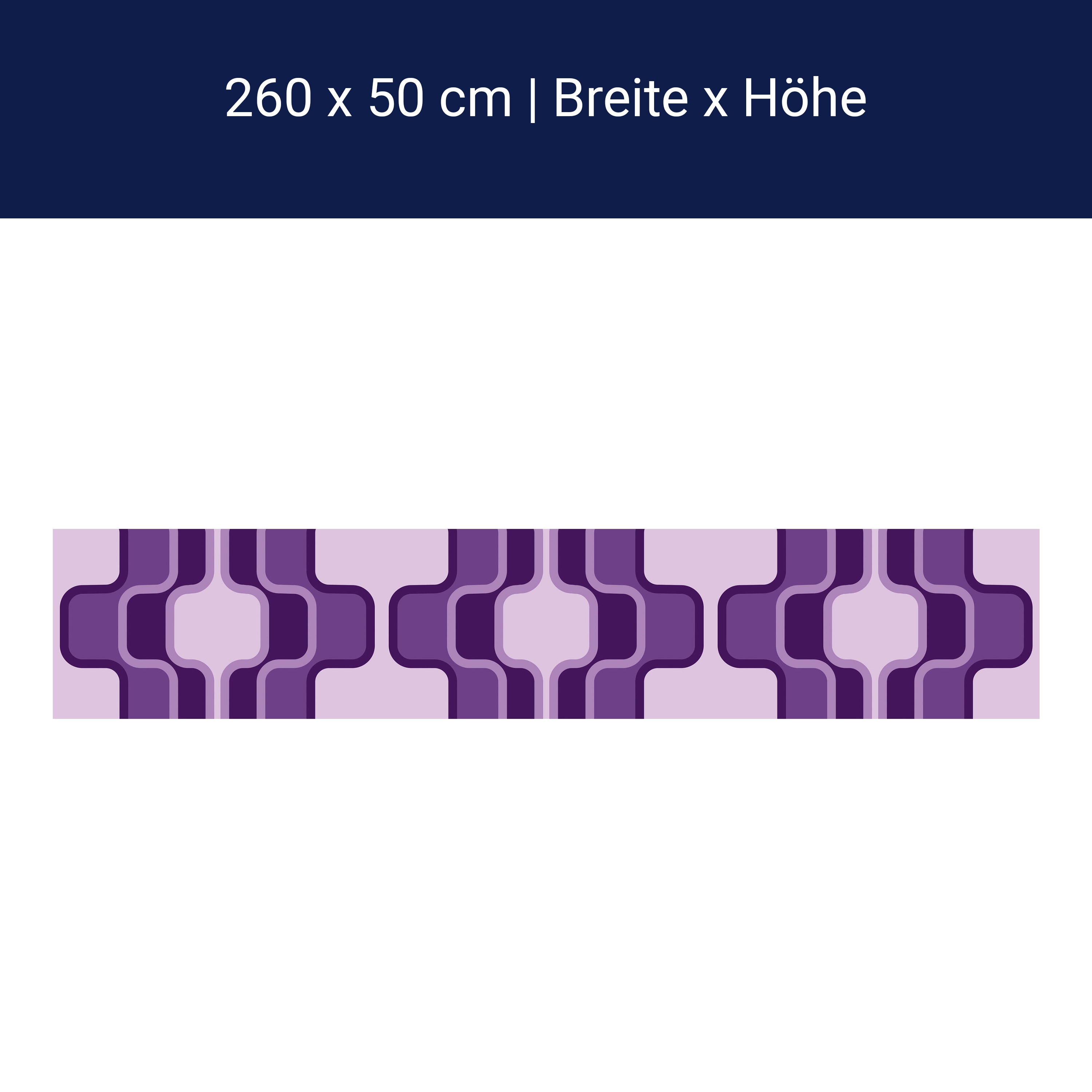 Küchenrückwand Retromuster Violett Muster M0115