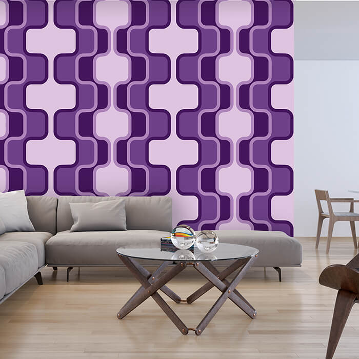 Fototapete Retromuster Violett Muster M0115 - Bild 1