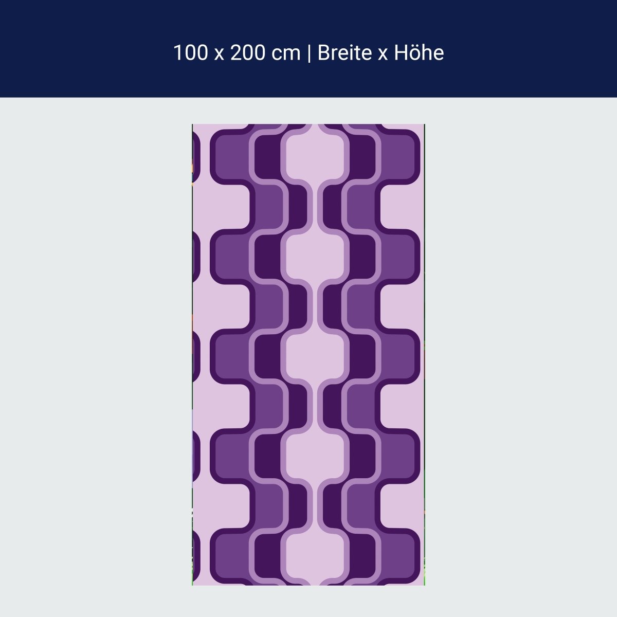 Türtapete Retromuster Violett Muster M0115
