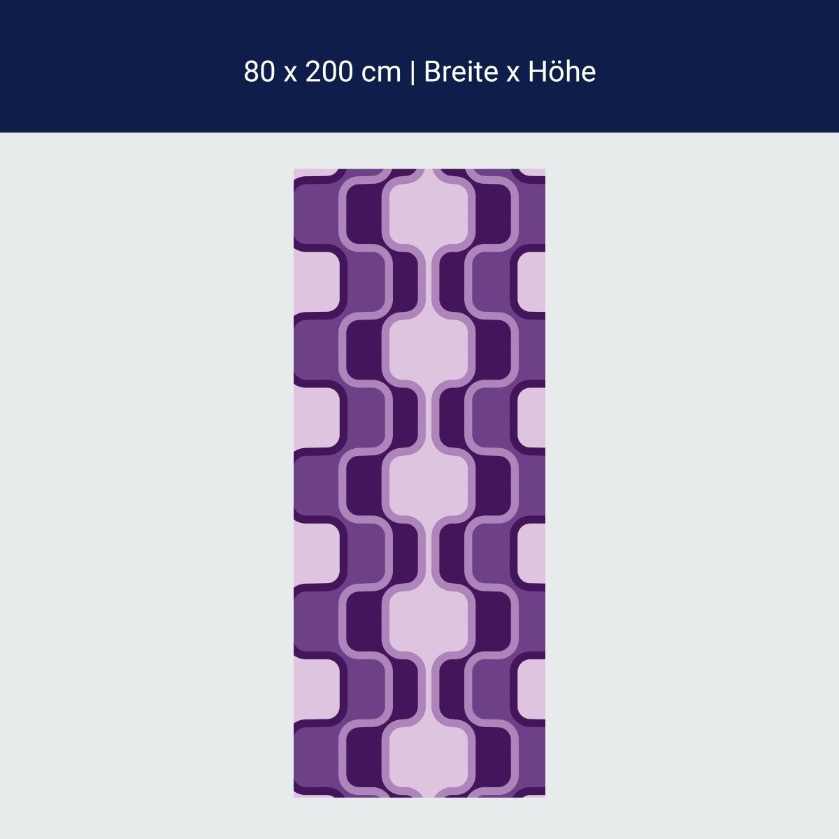 Papier peint de porte motif rétro motif violet M0115