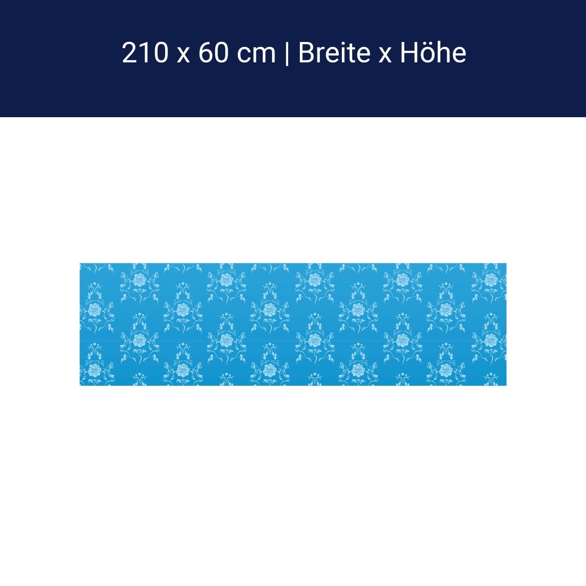 Crédence de cuisine motif baroque bleu M0116