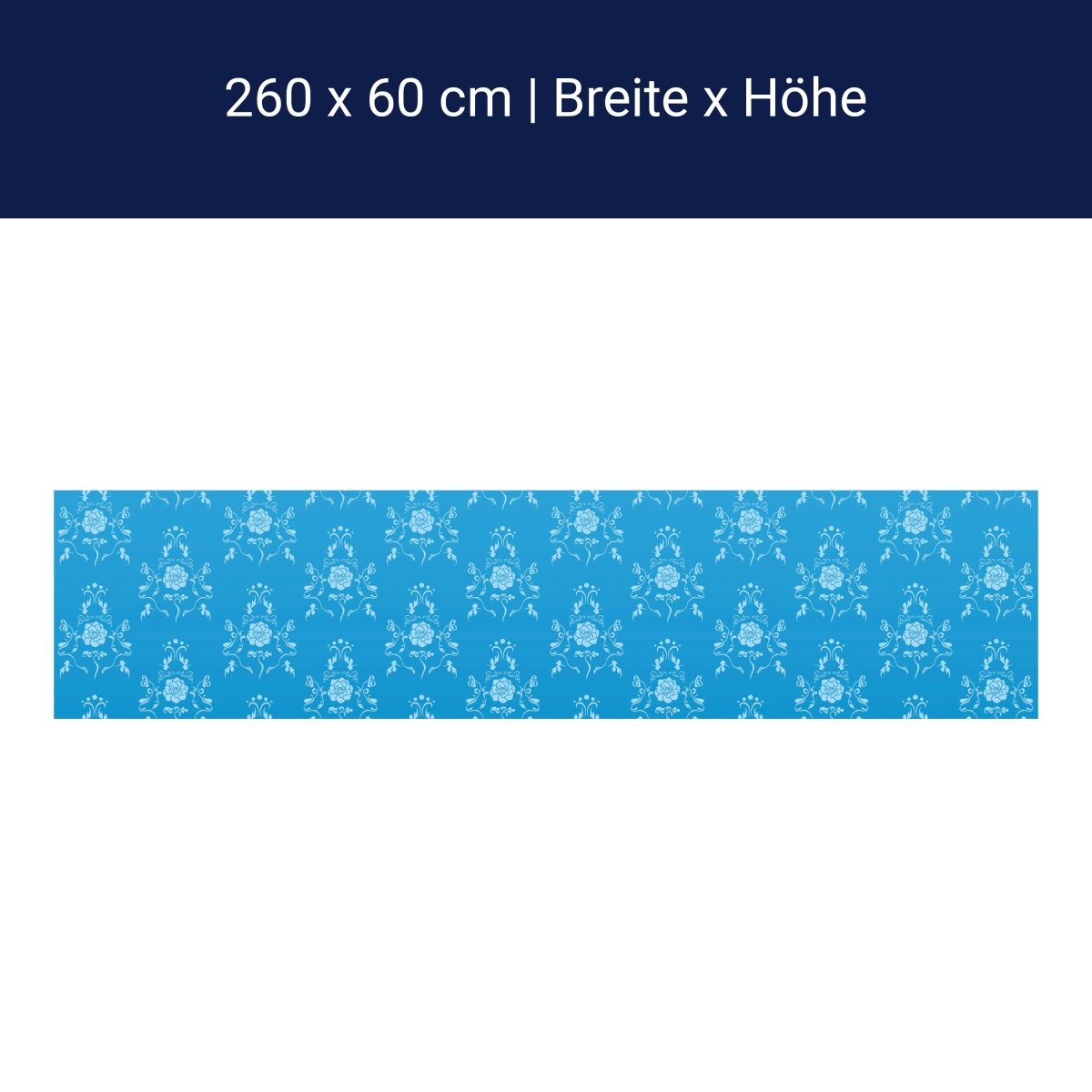 Küchenrückwand Barock Blau Muster M0116