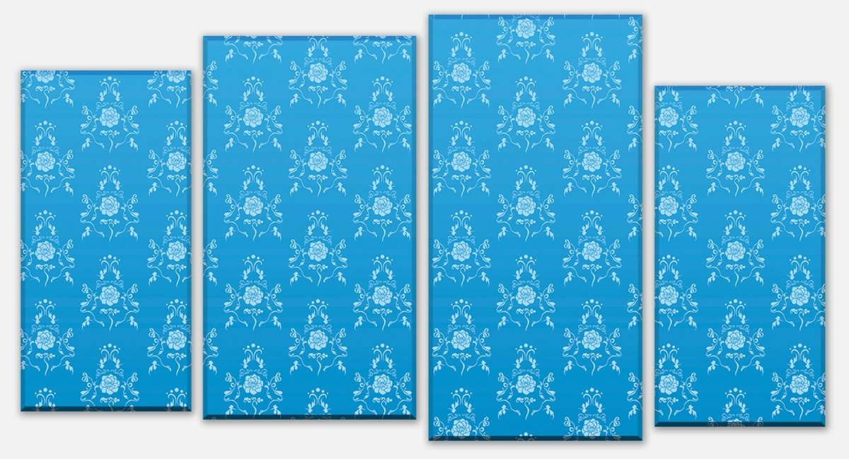 Canvas print Divider baroque blue pattern M0116