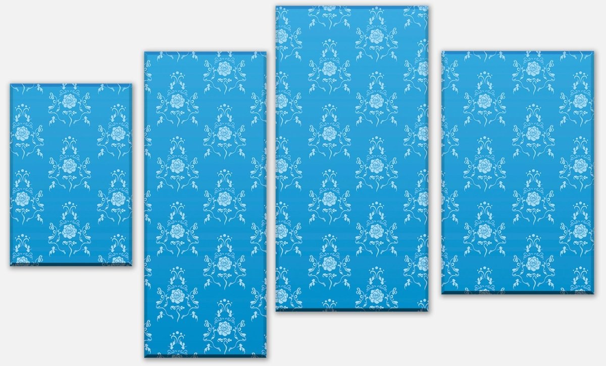 Canvas print Divider baroque blue pattern M0116