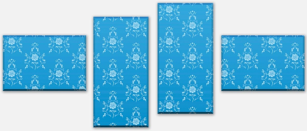 Canvas print Divider baroque blue pattern M0116
