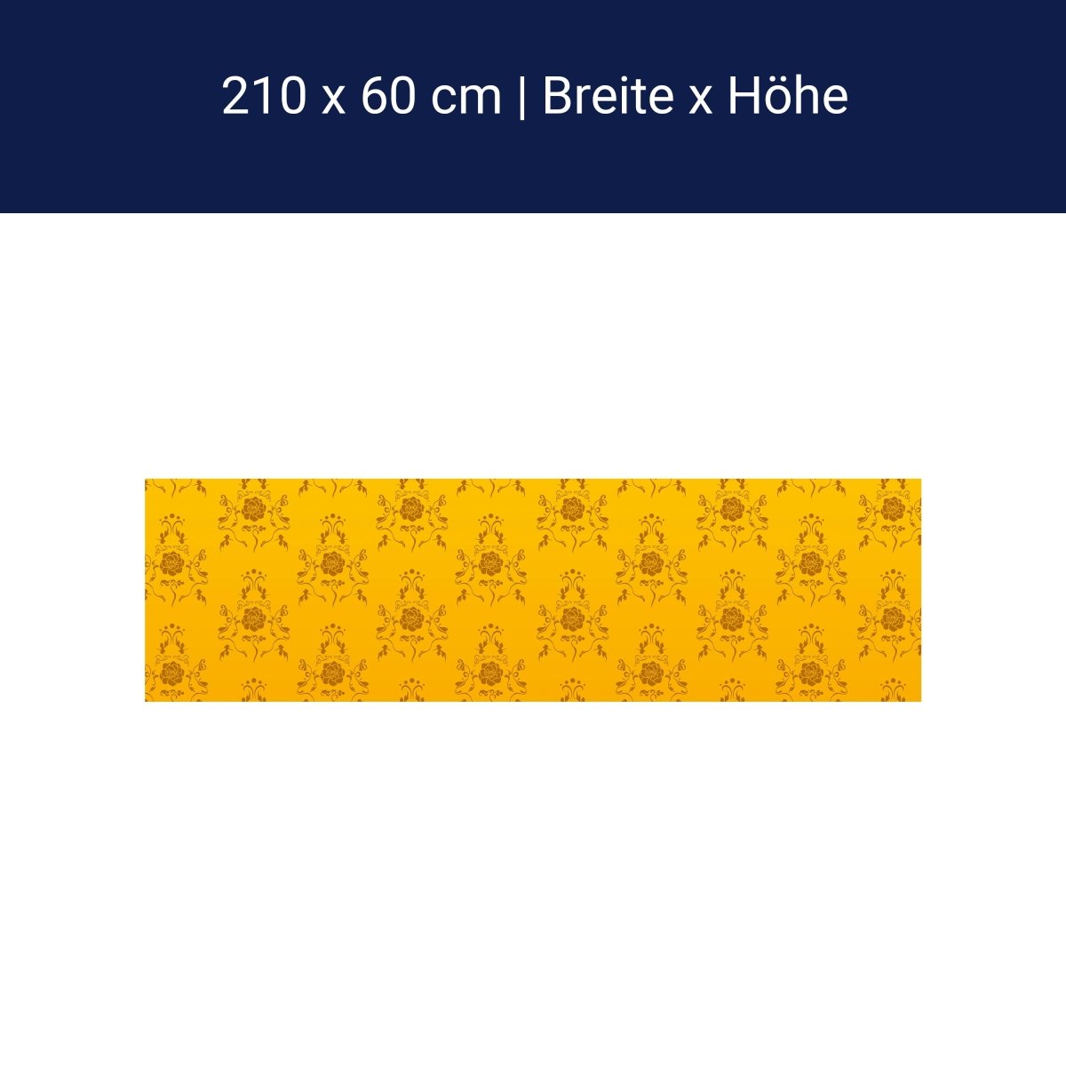 Crédence de cuisine motif baroque jaune M0118