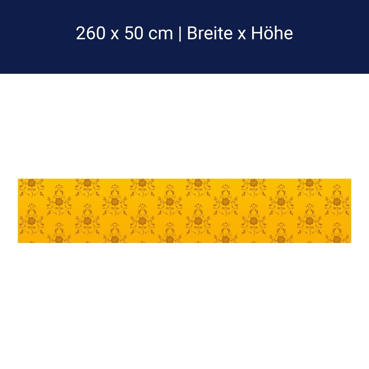 Küchenrückwand Barock Gelb Muster M0118