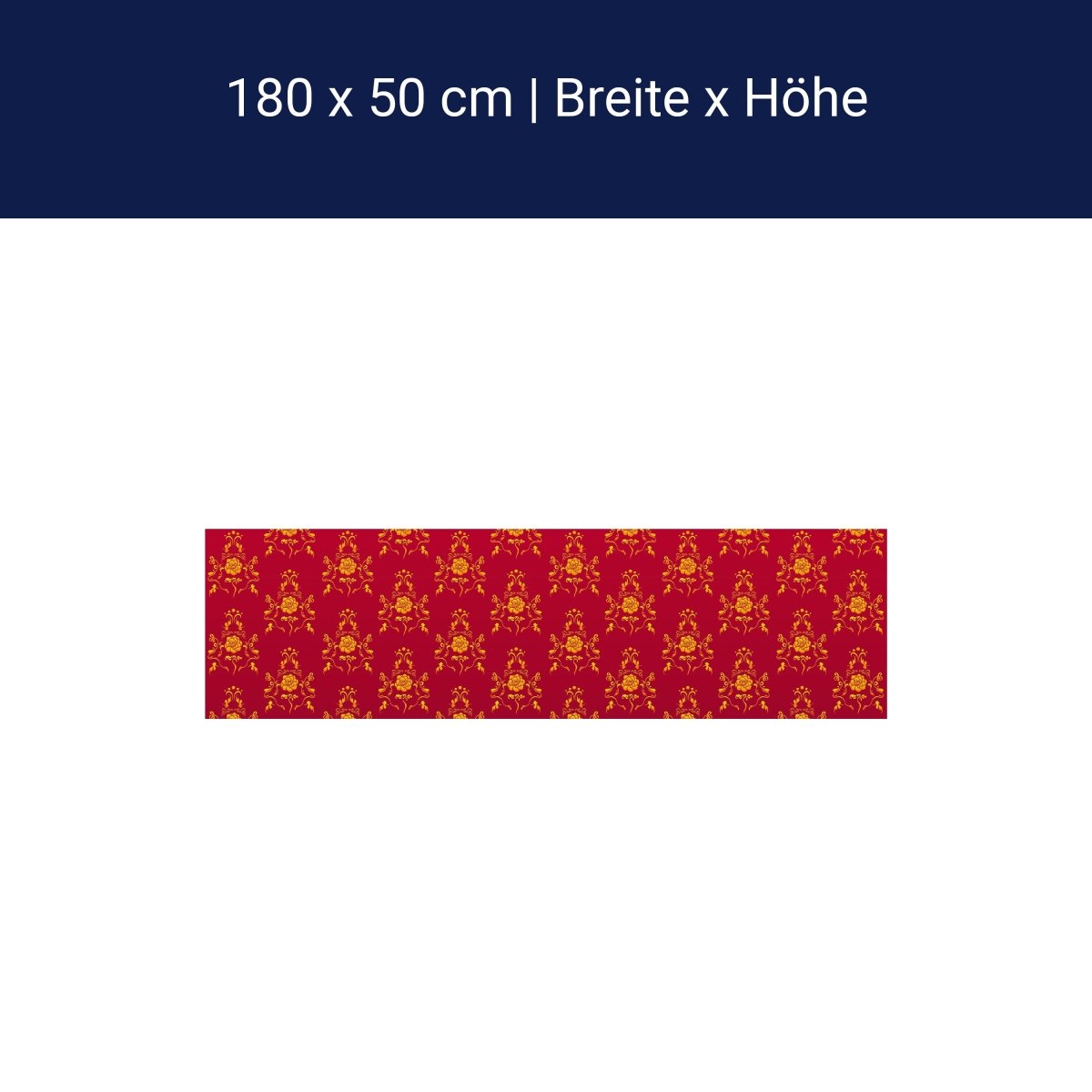 Crédence de cuisine motif baroque rouge M0119