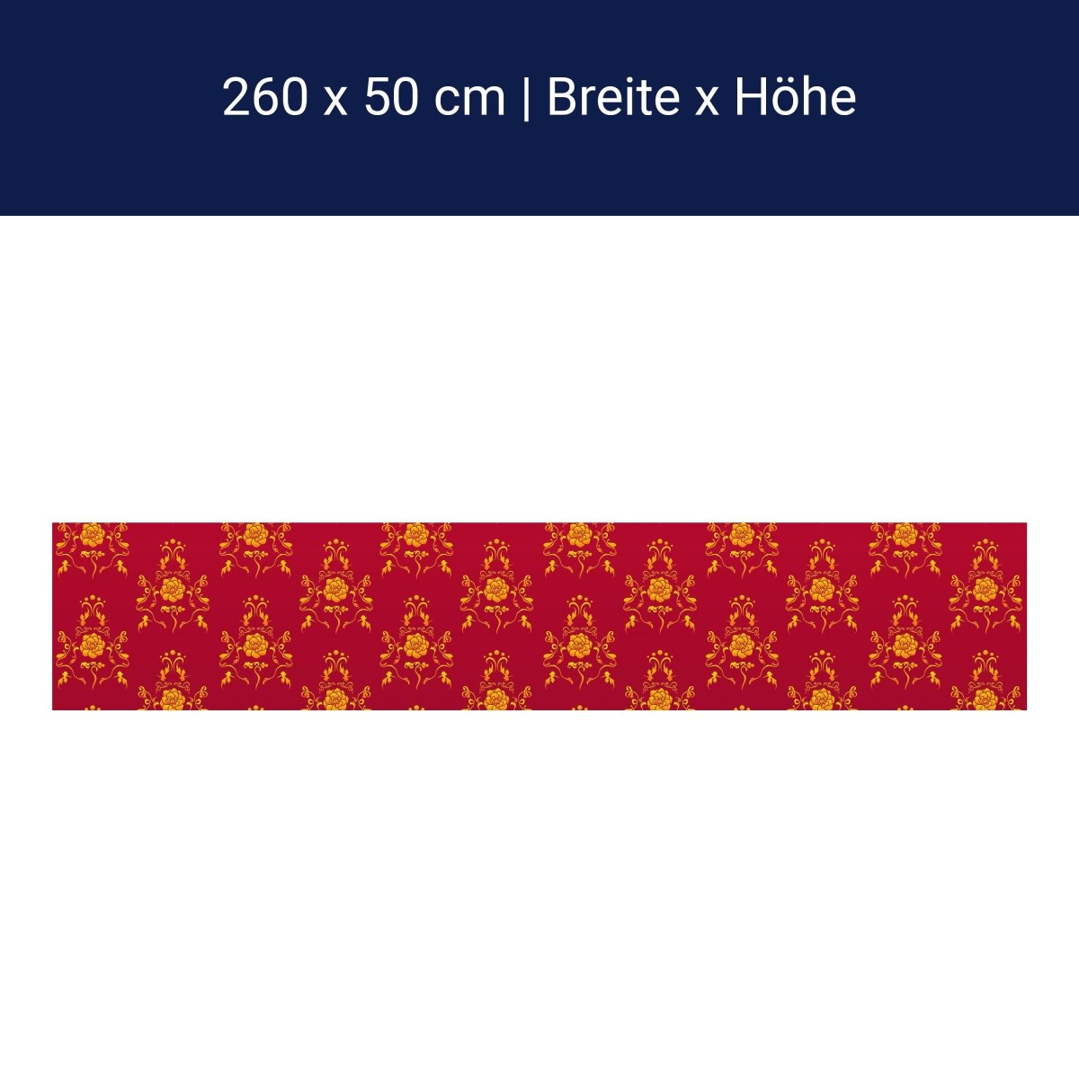 Crédence de cuisine motif baroque rouge M0119