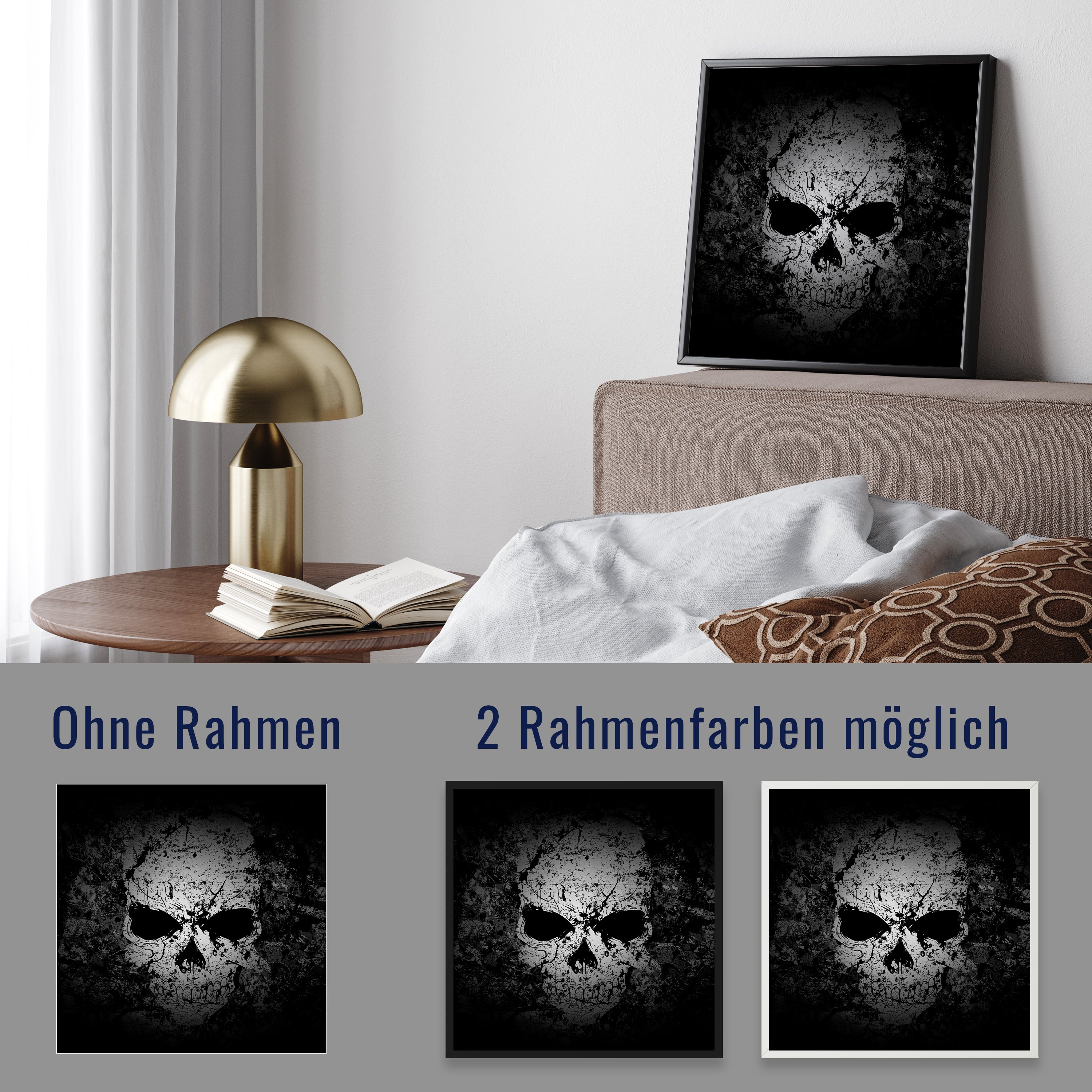 wandmotiv24 Poster, Poster - Totenkopf - M0119 - Bild 4