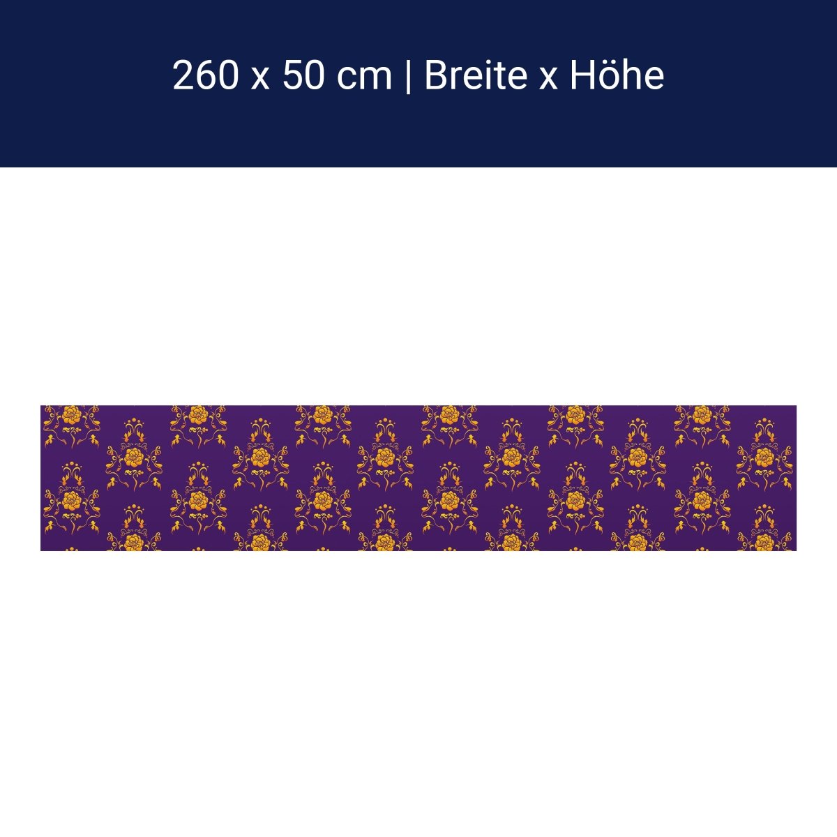 Crédence de cuisine motif baroque violet M0120