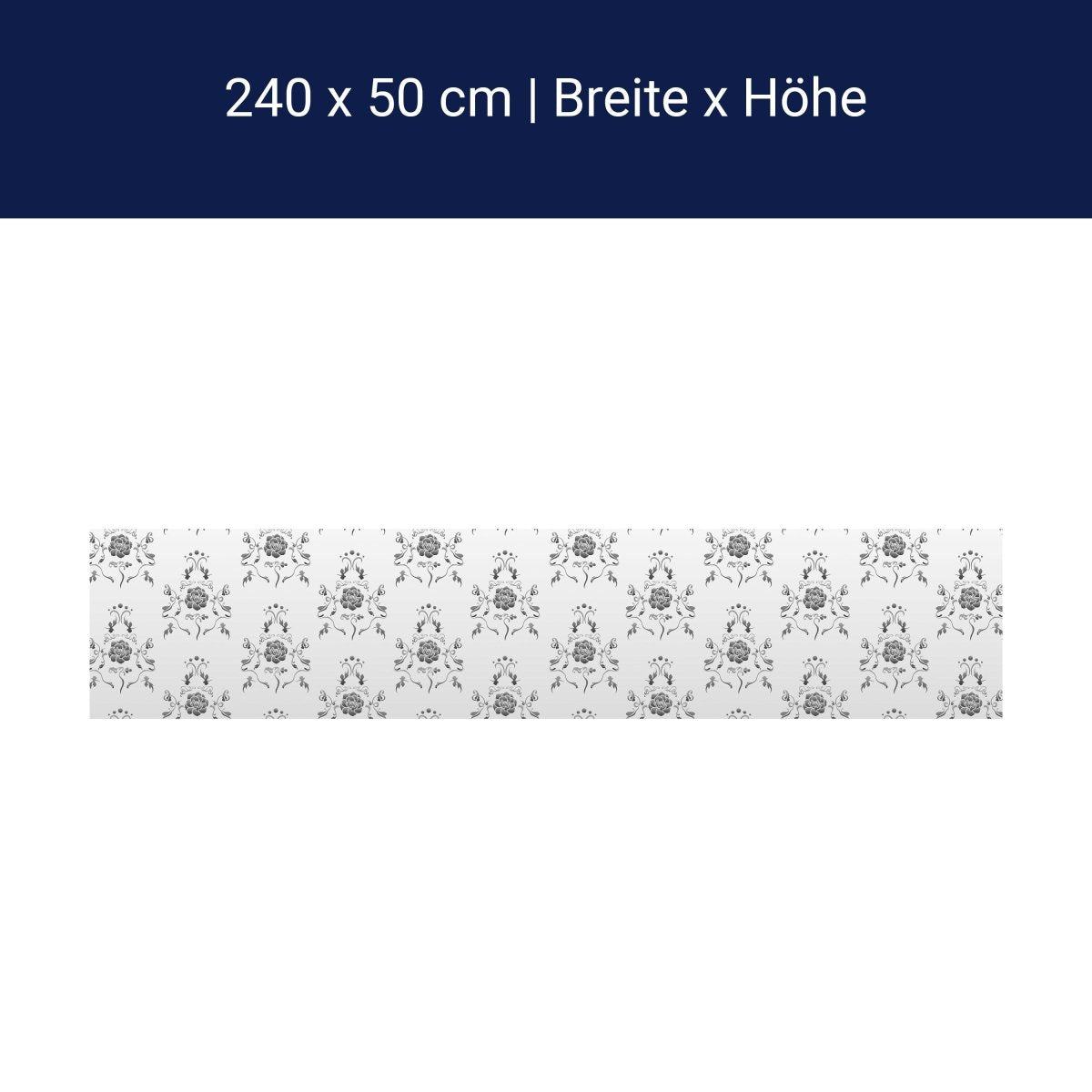 Küchenrückwand Barock Weissgrau Muster M0121