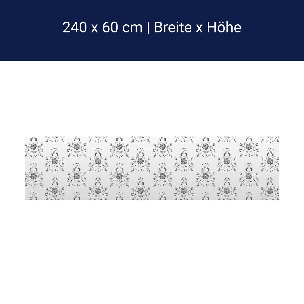 Kitchen splashback baroque white-grey pattern M0121