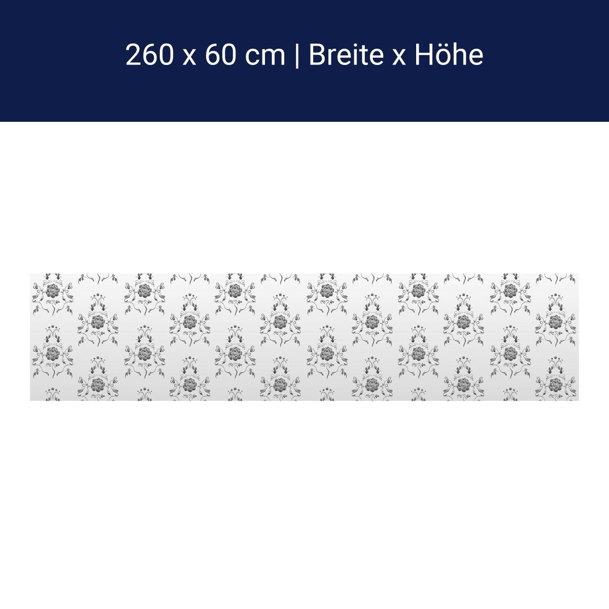 Küchenrückwand Barock Weissgrau Muster M0121