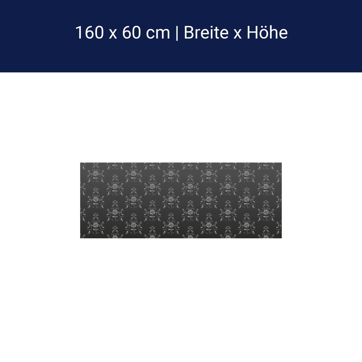 Küchenrückwand Barock Schwarzgrau Muster M0122