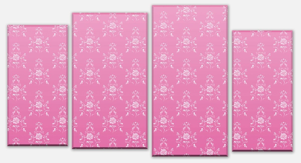 Canvas print Divider baroque pink pattern M0123
