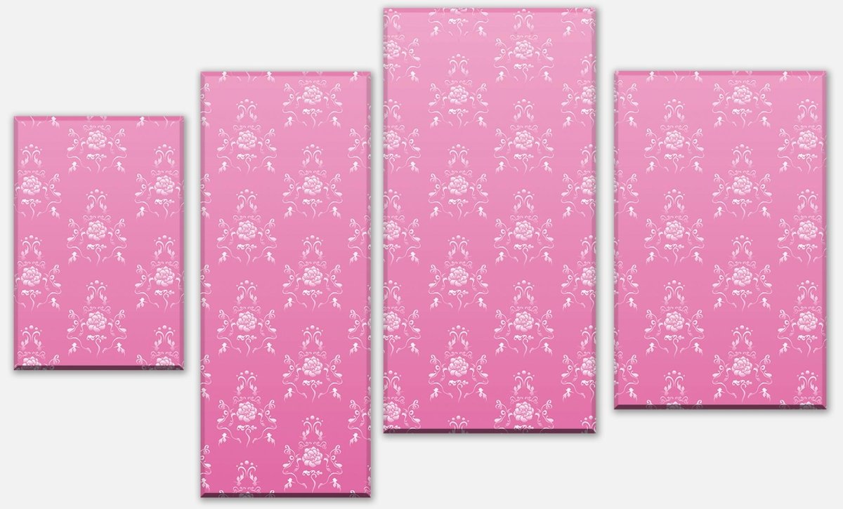 Canvas print Divider baroque pink pattern M0123