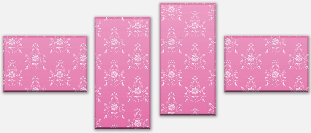 Canvas print Divider baroque pink pattern M0123