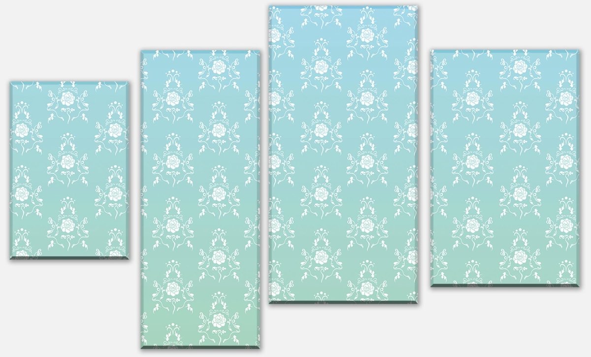 Canvas print Divider baroque turquoise pattern M0124