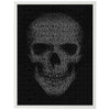 Poster Schädel Binär Code, Schwarz Weiß, Skull, Technik M0127