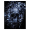 Wandbild Acrylglas Totenkopf, Schädel im Rauch, Schwarz, Qualm, Nebel, Skull M0128